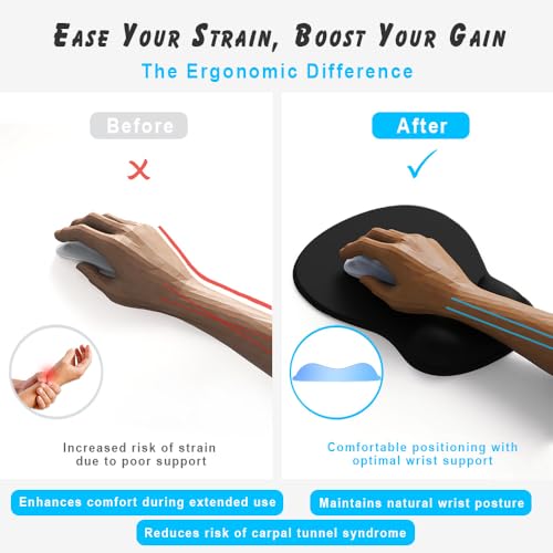 DEMON CHEST ErgoComfort Gel Wrist Rest Mouse Pad-Ergonomic Office