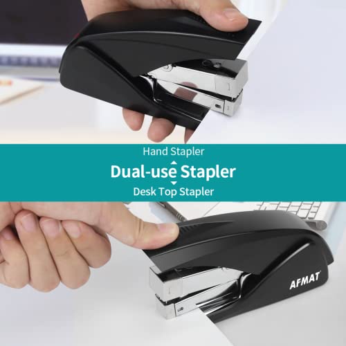 upgraded AFMAT Stapler for Desk, 50 Sheet Effortless Desktop Stapler Staple for Daily Use
