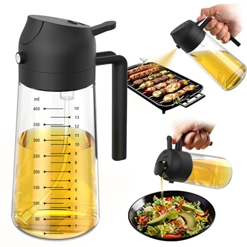 TrendPlain 16oz/470ml Glass Olive Oil Sprayer for Cooking
