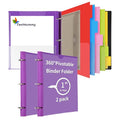 Smart Home 360° Pivotable Project Organizer Binder, 2 Pack Upgraded 3 Set