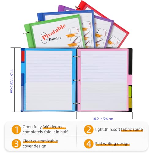 Smart Home 360° Pivotable Project Organizer Binder, 2 Pack Upgraded 3 Set
