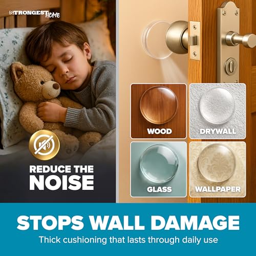 Minimalist STRONGEST HOME Wall Protector for Door Knobs,
