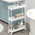 upgraded SPACELEAD Slim Storage Cart 3 Tier,Bathroom Organizer Rolling Utility, Kit