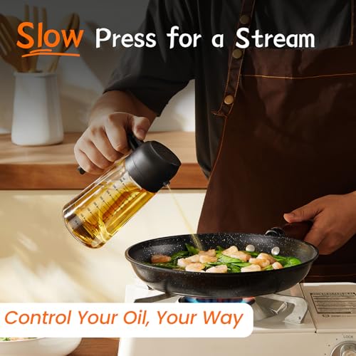 TrendPlain 16oz/470ml Glass Olive Oil Sprayer for Cooking